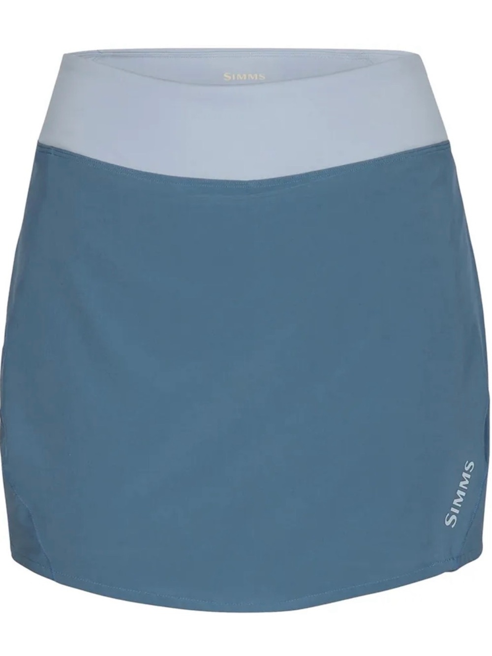 NEW Simms Women's Two-Tone Blue Performance Skort size Sm 2 Side Thigh Pockets